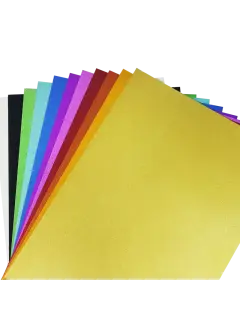 CARTULINA ONDA MICROMETALIZADA `OK` 276GR.PQ.10PZ.50X70CM