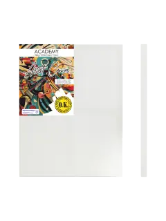 LIENZO C/BASTIDOR C/CUÑAS `SA` 1.8 GRAPA REVERSO PQ.1pz.ACADEMY 280gr. 70x90cm.(28x35")