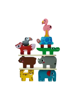 JUEGO DIDACTICO 'KC' ANIMALES APILADOS Y ORDENADOS P/18 MESES O +.JG.1kt.12pz.MDF/ENEBRO