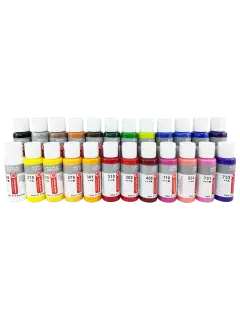 PINTURA ACRILICA DECORATIVA "RG" COLOR DENSIDAD MEDIA CJ.6PZ.X60CC.C/U