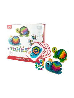 JUEGO DIDACTICO 'KC' ROMPECABEZAS TIPO MOSAICOS P/3 AÑOS O +.JG.1kt.67pz.MADERA ENEBRO