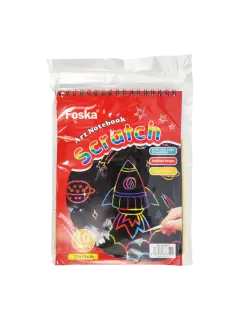 BLOCK MANUALIDADES "FK" MAGICO PQ.5PZ.21X15CM.C/10HJ.C/U.C/1 LAPIZ GRABADOR