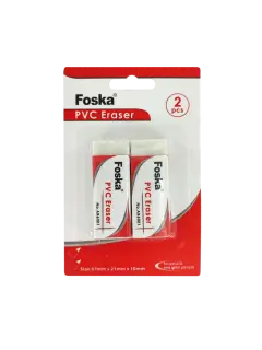 BORRADOR DIBUJO TECNICO `FK` BL.2pz.60x21x10mm.PVC LIMPIADOR EXTRA-SOFT PROFESIONAL