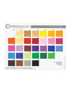 MUESTRARIO PRODIMARCA FOAMY: LAMINAS COLOREADAS EN MASA T-01/COLORES PLANOS