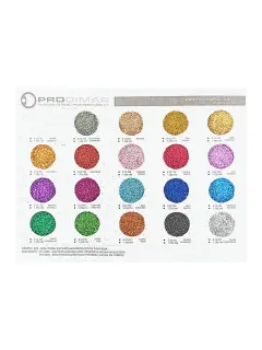 MUESTRARIO PRODIMARCA BISUTERIA: ESCARCHA/GLITTER/BRILLANTINA