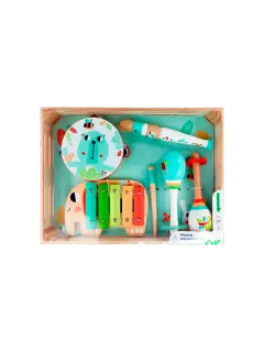 JUEGO DIDACTICO 'KC' INSTRUMENTOS MUSICALES P/18 MESES O +.JG.1kt.6pz.ENEBRO/METAL/PLAST