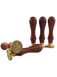 SELLO P/LACRES SA BRONCE 30MM.C/MANGO MADERA BL.1PZ