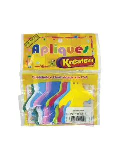 FOAMY APLIQUES "KT" FIGURAS MEDIANAS 6X6CM.APROX.PQ.C/6BL.X10PZ.C/U.XGAMA TV