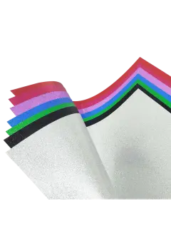 CARTULINA ESCARCHADA `OK` 360GR.PQ.10PZ.50X70CM.RIGID-GLITTER