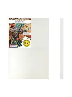 LIENZO C/BASTIDOR C/CUÑAS `SA` 1.8 GRAPA REVERSO PQ.1pz.ACADEMY 280gr. 80x100cm.(31x40")