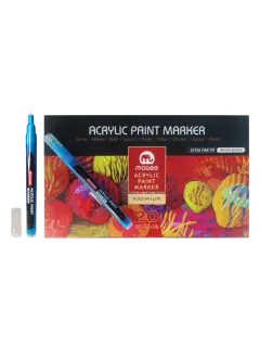 MARCADOR P/DISENO `MB` BASE AGUA PUNTA-PRESION FINA 2,00mm.ST.20pz.COL.SURT.