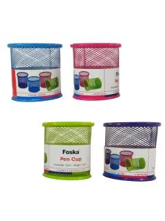 PORTA-LAPICES CILINDRICO `FK` MALLA METALICA BS.1pz.COLORES SURT.