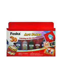 PEGAMENTO COLA DECORAT.(PVA) 'FK' POLIVINILICA BL.7pz.x22cc.C/U.COLORES GLITTER SURT.