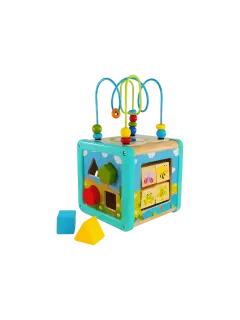 JUEGO DIDACTICO 'KC' CUBO DE JUEGOS C/CANICAS P/18 MESES O +.JG.1kt.6pz.CHAPEC/METAL/PLAST