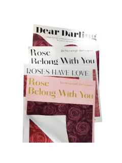 PAPEL FILM COREANO (PPO) OK OUYA BITONO OPACO ROSALES PQ.20PZ.57X50CM