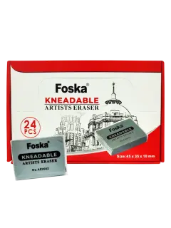 BORRADOR DIBUJO ARTISTICO `FK` CJ.24pz.45x30x10mm.AMASABLE/LIMPIATIPOS