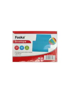 SOBRE CORRESPONDENCIA "FK" SOLAPA AUTOADHESIVA 80GR.PQ.25PZ.11X16CM.COLORES