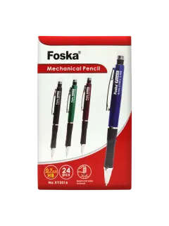 PORTAMINAS `FK` 0,7mm.CJ.24pz.PLASTICO PUNTA METALICA RETRACTIL COL.SURT.