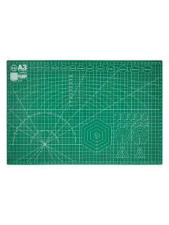 BASE DE CORTE/CUTTING MAT (PVC) OK 450x300x3,0mm.PQ.1pz.DOBLE CARA/RETICULADA VERDE