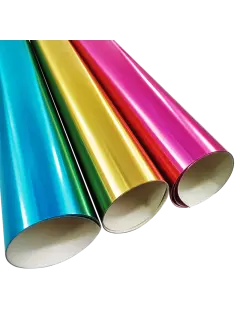 CARTULINA DOBLE FAZ F/V `OK` C.14/230GR.PQ.10PZ.50X70CM.METALIZADA BRILLO