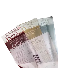 PAPEL FILM COREANO (PPO) OK HANSU TRANSLUCIDO DIARIO PQ.20PZ.57X57CM