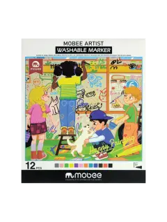 MARCADOR INFANTIL MB LAVABLE PTA.DE SEGURIDAD EX.FINA BASE AGUA ET.12pz.COL.SURT.