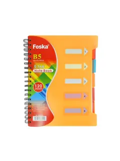NOTE-BOOK DIARIO PERSONAL FK C/SEPARADORES/ESPIRAL/TAPA DURA EP.1PZ. B5 25X18CM.120HJ.