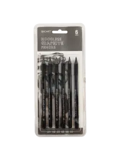 GRAFITOS PRENSADOS `SA` LAPIZ SOLIDO/WOOD-LESS ET.6pz.DIAM.7mm.xGAMA 6 GRAD.INTENSO