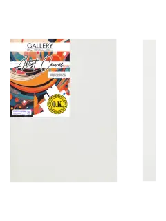 LIENZO C/BASTIDOR C/CUÑAS `SA` 3.8 GRAPA REVERSO PQ.1pz.GALERY 320gr. 60x90cm.(24x36")