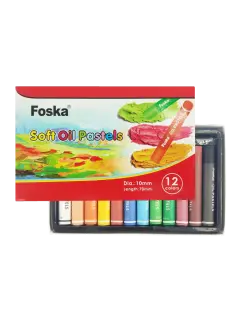 PASTELES AL OLEO `FK` CJ.12PZ.10X70MM.TONOS BRILLANTES COL.SURT.