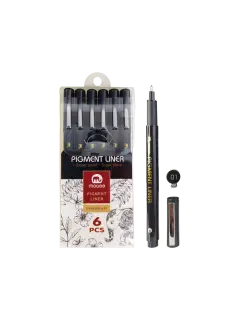 RAPIDOGRAFO INTEGRADO `MB` MICROFIBRA 0,03<2,00mm.ST.6pz.NEG.CALIBRES SURT.