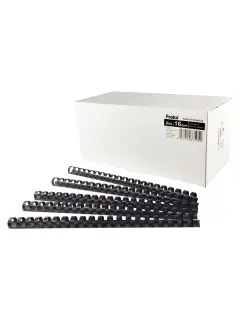 ANILLOS P/ENCUADENACION (PS) FK DIAM.16mm.CAPACIDAD 115hj.LARGO 30cm.PQ.100pz.NEGRO