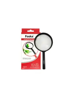 LUPA `FK` DIAM.75mm.BL.1pz.REDONDA/PLASTICO/MANGO RECTO/AUMENTO 3X