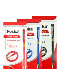 BOLIGRAFO DE OFICINA `FK` ROLLER-GEL 0,5MM. CJ.12PZ.C/TAPA-CLIP