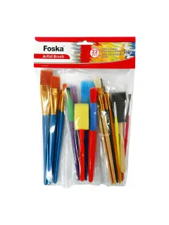 SET PINCELES ARTISTA SINTETICO FK VARIOS FORMATOS BL.22PZ.SURT.C/BROCHAS/ETC.