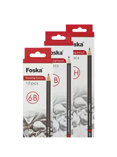 LAPIZ GRADUADO `FK` GRAFITO NORMALIZADO P/DIBUJO CJ.12PZ