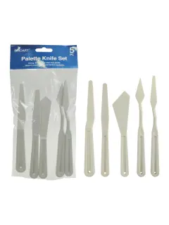 ESPATULAS P/PINTAR `SA` PLASTICO ABS JG.5PZ.SURT.T/CURVAS