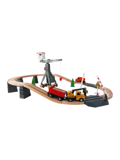 JUEGO DIDACTICO 'KC' EQUIPO DE CONSTRUCCION C/TREN P/3 AÑOS O +.JG.1kt.35pz.PLASTICO/HAYA
