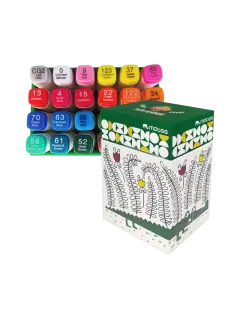 MARCADOR P/DISEÑO GRAFICO `MB` TWIN MARKER CINCEL+FINO ST.24pz.COL.SURT.