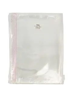 BOLSA PLASTICA (PPO) CRISTAL FK 52X70CM.C/SOLAPA AUTOADHESIVA PQ.100PZ.SIN FUELLE