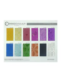 MUESTRARIO PRODIMARCA CARTULINA "ESCARCHADA" GLITTER MICRO FANTASIA