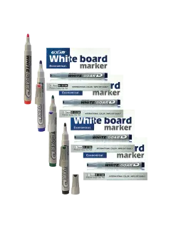 MARCADOR P/PIZARRA `GX` GRUESO PUNTA BALA CJ.12pz.xGAMA 4 COL.