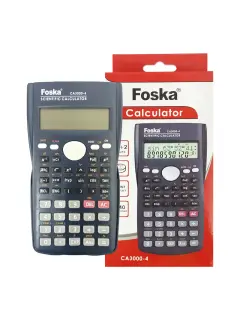 CALCULADORA PORTATIL `FK` CIENTIFICA 10 DIG.240 FUNC.15x12cm.CJ.1pz.BATERIAS D RELOJ/COL.NE
