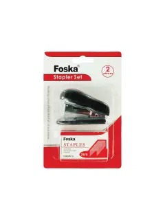 ENGRAPADORA PORTATIL PEQ.`FK` CROMADA BL.1PZ.7X4X4CM.16 HOJAS.C/1CJ.GRAPAS ESTANDAR 26/6