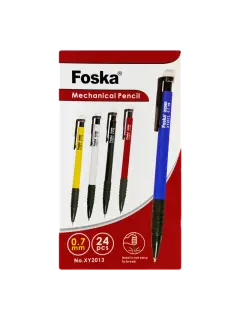 PORTAMINAS `FK` 0,7mm.CJ.24pz.PLASTICO PUNTA PLASTICA RETRACTIL COL.SURT.