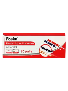 GANCHO P/CARPETAS T/FIBRA/MANILA "FK" PP+PVC CJ.50PZ.8CM.ANTIOXIDO COL.SURT.