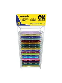 EXHIBIDOR OK CONTEN.(VER MONTO) CARTULINAS/CARTONES/PAPELES A ELECCION S.R.C.