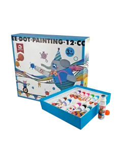 PINTURAS SET INFANTIL BIO-LAVABLE MB ET.12pz.x60cc.C/U.ROLON-DOT COL.SURT.C/CARTILLAS/ACC.