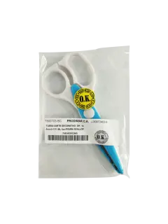 TIJERA CORTE DECORATIVO `OK` 14.0cm.(5.1/2`) BL.1pz.FIGURA SCALLOP