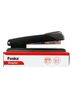 ENGRAPADORA ESCRITORIO GDE.`FK` COLOR NEGRO CJ.1PZ.17X4.5X6CM.25 HOJAS.P/GRAPA ESTÁNDAR 26/6